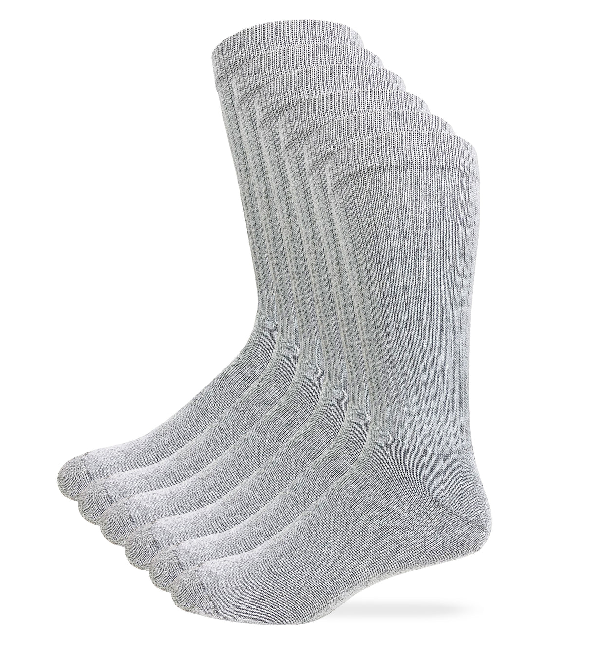 Carolina Ultimate Men's Cotton Crew Work Socks 6 Pair Bag