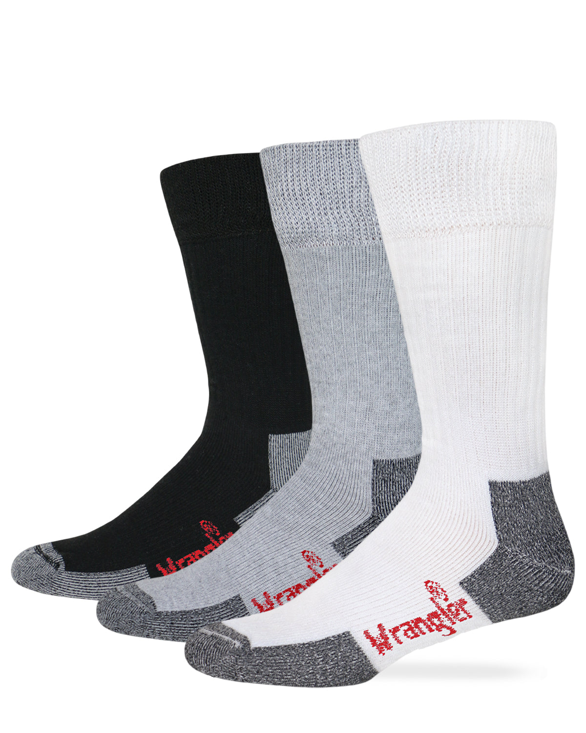 Wrangler Mens Ultra Dri Non Binding Stretch Top Crew Work Boot Socks 2 Pack
