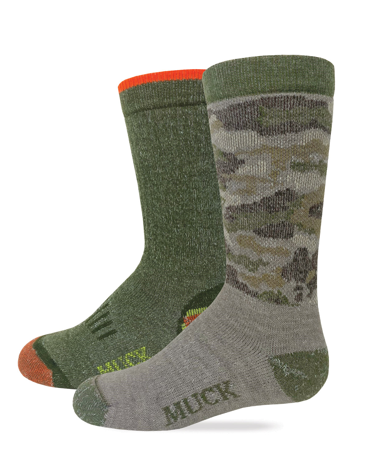 Muck Boot Youth Boys Merino Wool Blend Boot Socks 2 Pack