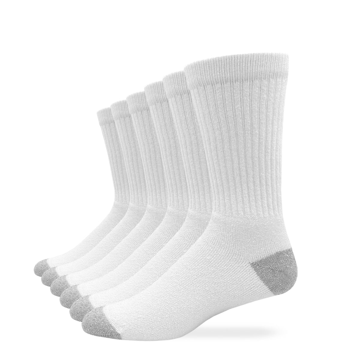 Carolina Ultimate Men's Cotton Crew Work Socks 6 Pair Bag