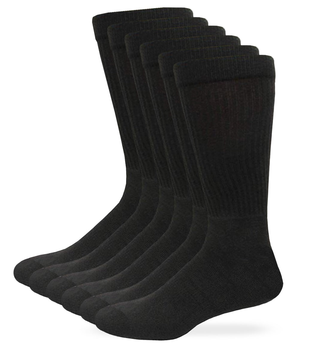 Carolina Ultimate Men's Cotton Crew Socks 6 Pair Bag