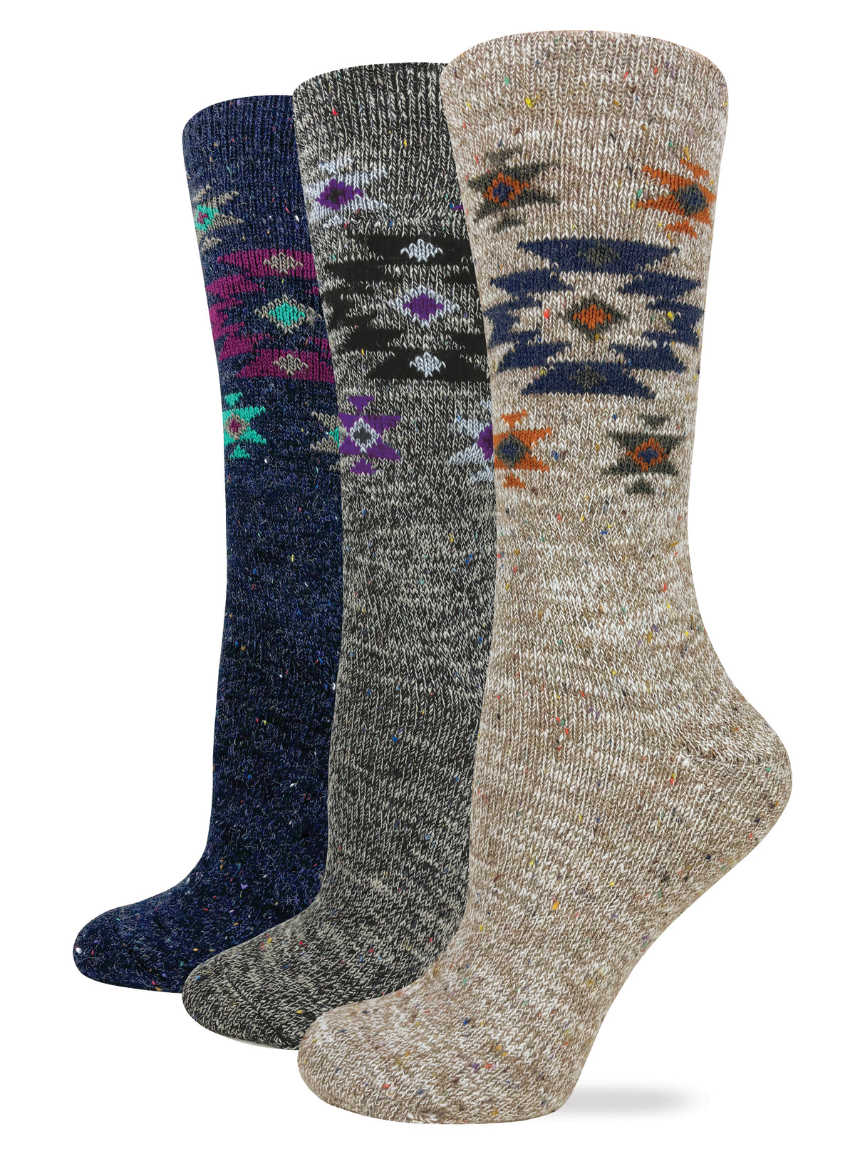 Wise Blend Aztec Starburst Crew Socks 1 Pair