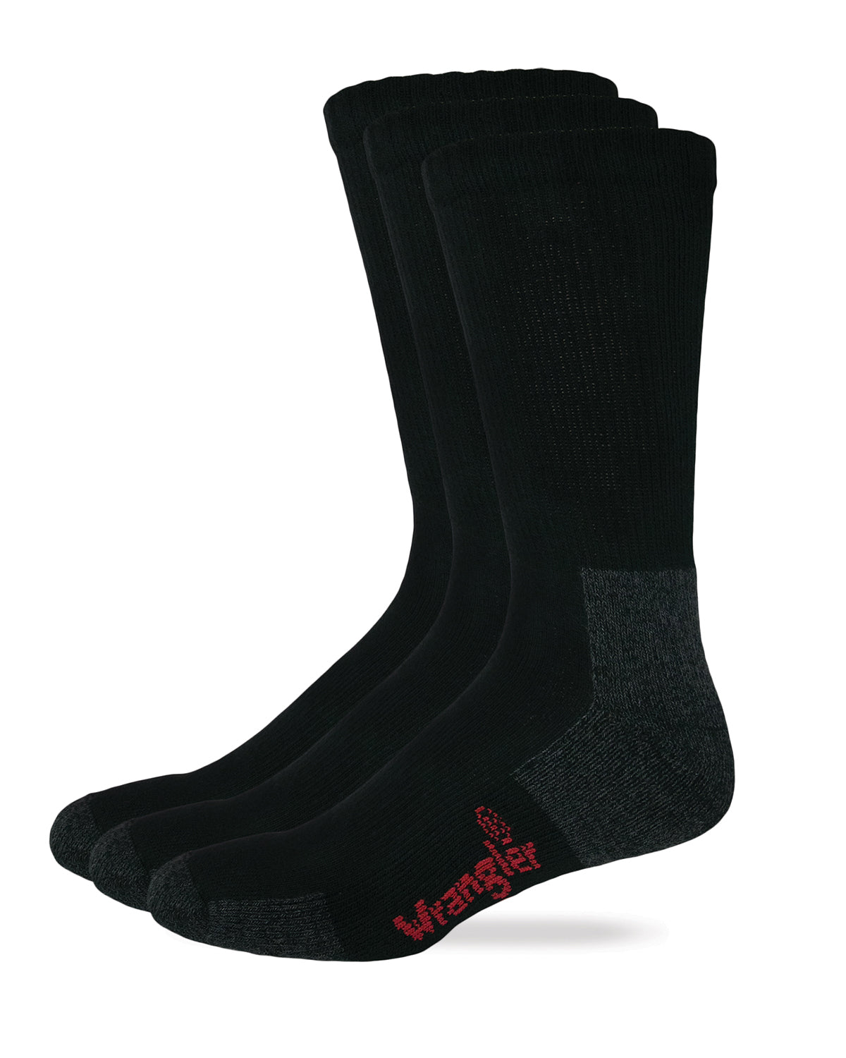 Wrangler Men's Cotton Crew Work Boot Socks 3 Pack