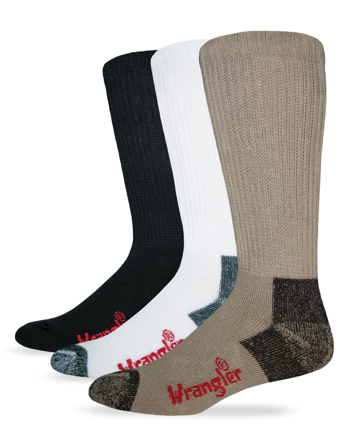 Wrangler Men's Cotton Non-Binding Boot Socks 2 Pack