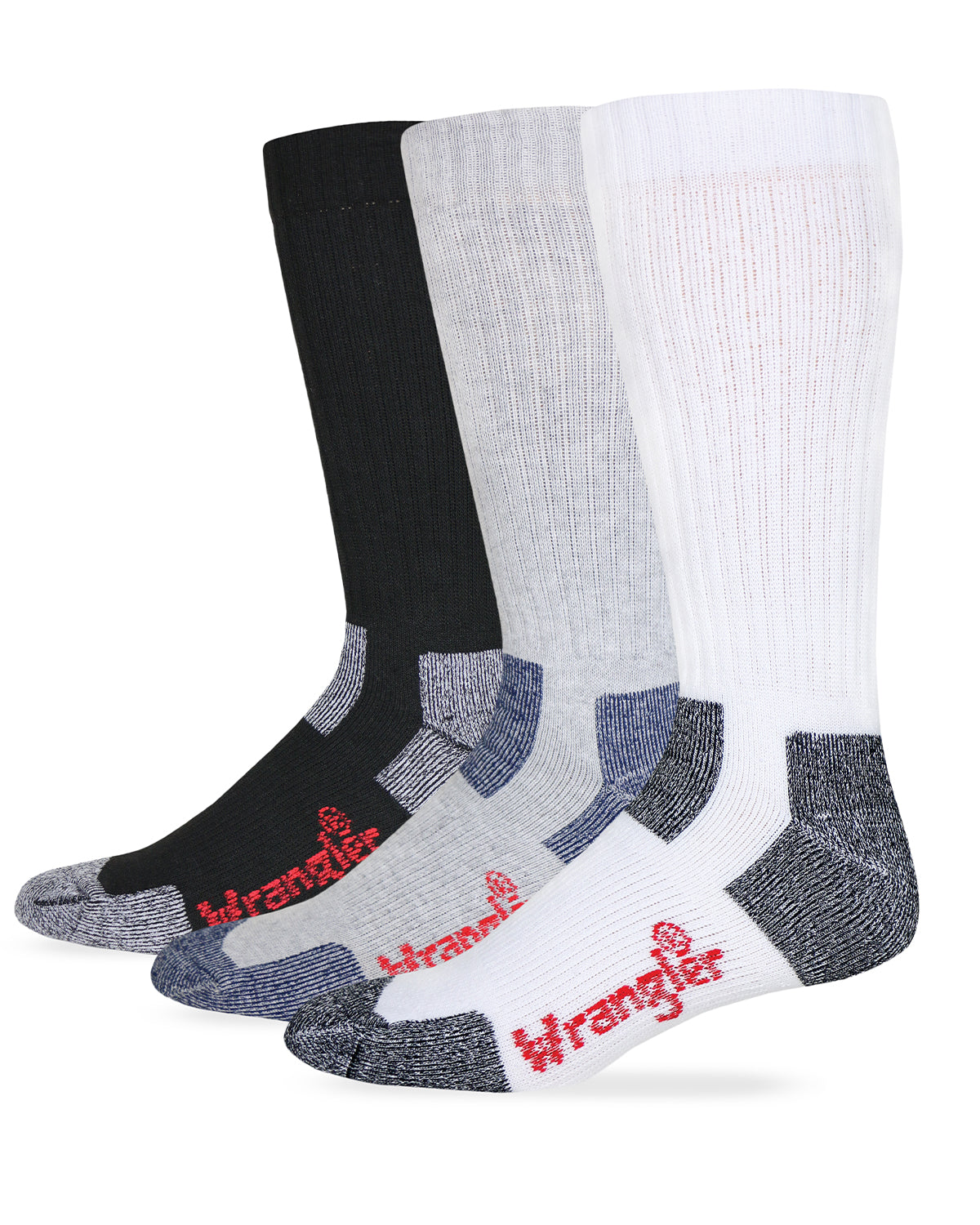 Wrangler Men's Steel Toe Boot Ultra-Dri® Work Boot Socks 2 Pack