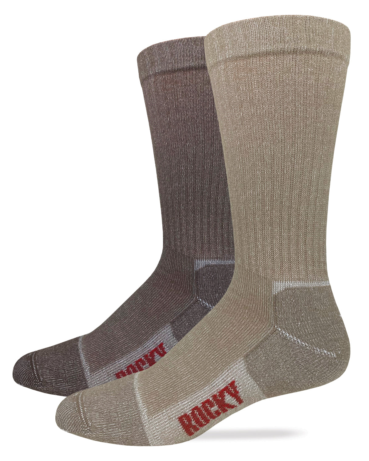 Rocky Mens Ultra-Dri® Midweight Marl Casual Crew Socks 2 Pack