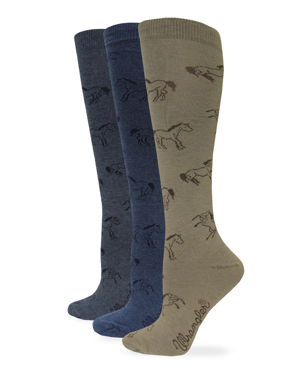 Wrangler Ladies Horse Pattern Knee High Socks 1 Pair