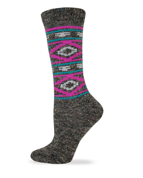 Wise Blend Ladies Aztec Pattern Comfy Crew Socks 1 Pair