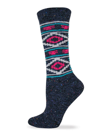 Wise Blend Ladies Aztec Pattern Comfy Crew Socks 1 Pair