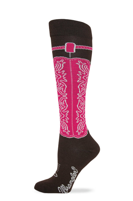 Wrangler Ladies Cowgirl Boot Knee High Socks 1 Pair