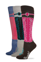 Wrangler Ladies Cowgirl Boot Knee High Socks 1 Pair