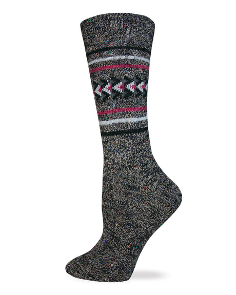 Wise Blend Ladies Aztec Pattern Crew Boot Socks 1 Pair