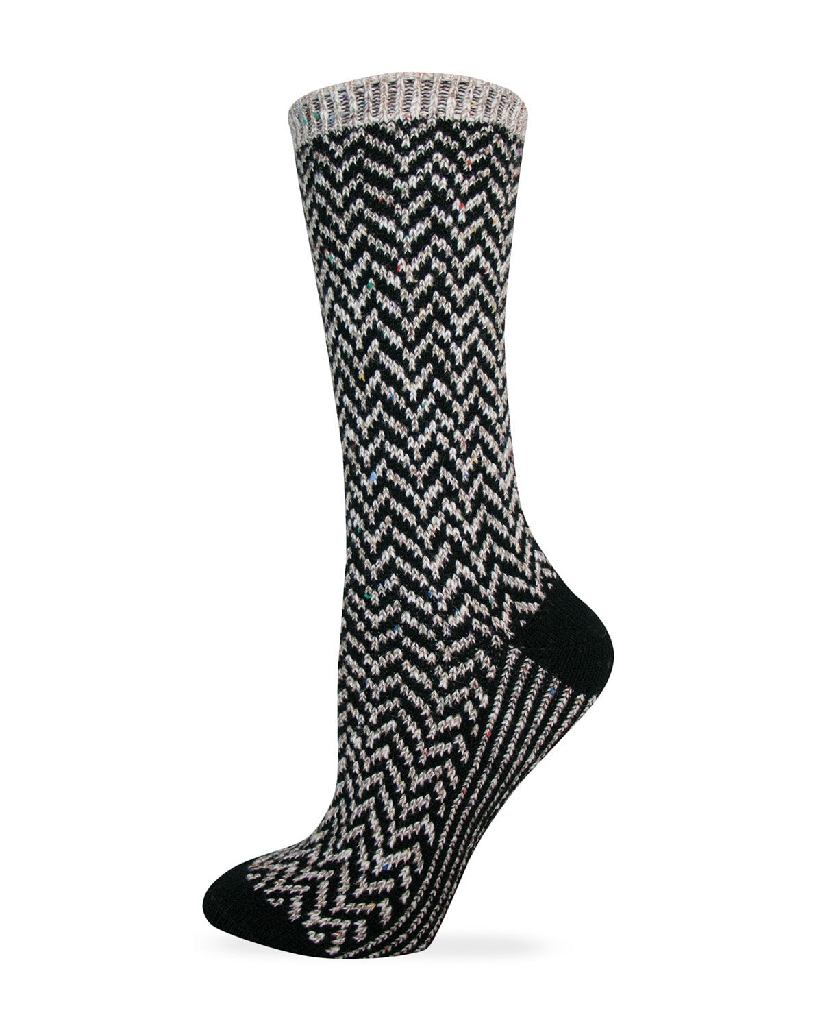 Wise Blend Ladies Chevron Pattern Crew Socks 1 Pair