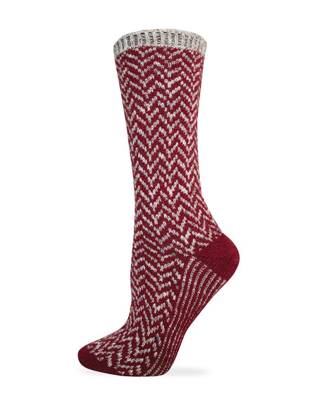 Wise Blend Ladies Chevron Pattern Crew Socks 1 Pair