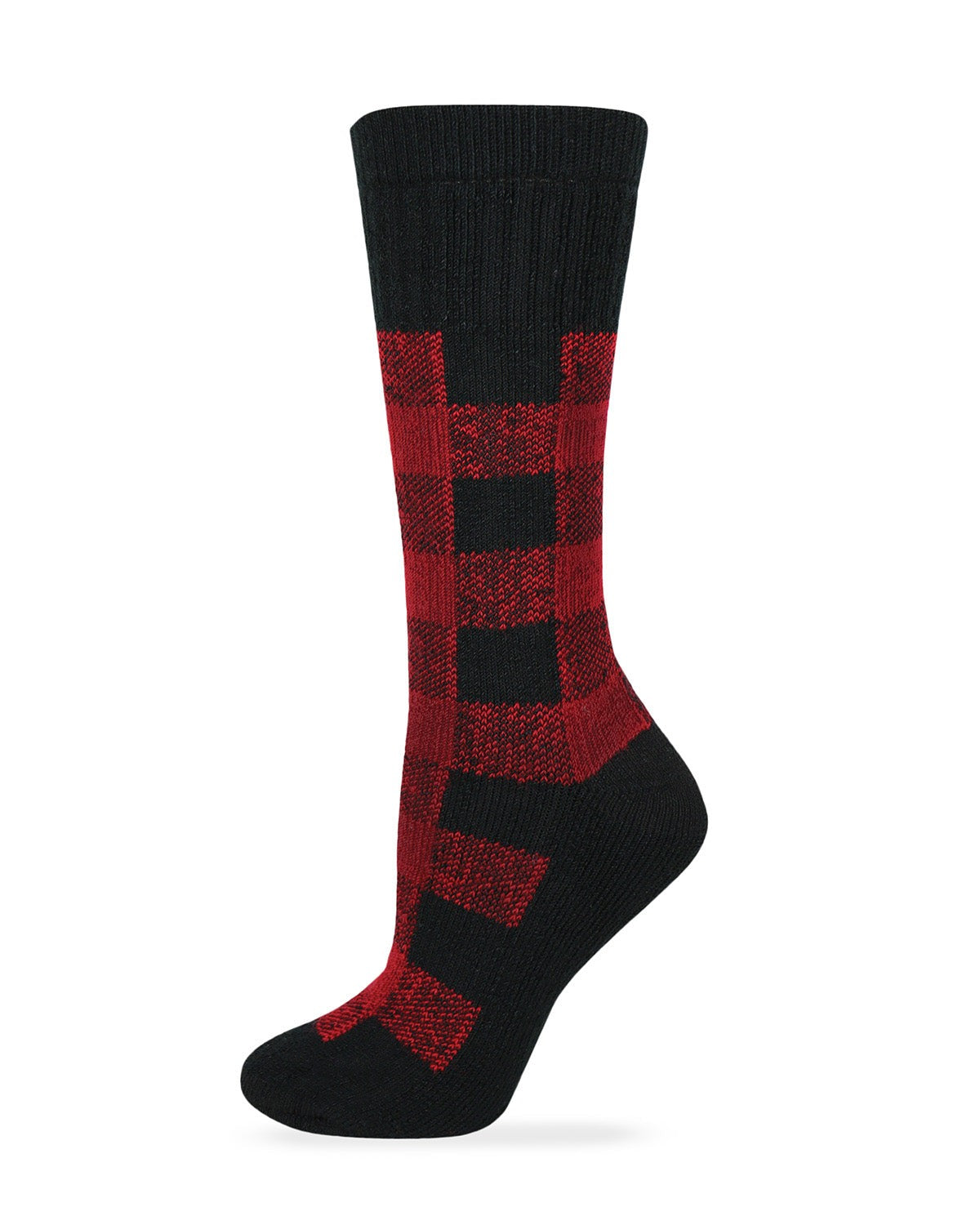 Wise Blend Ladies Merino Wool Blend Plaid Pattern Cushion Socks 1 Pair