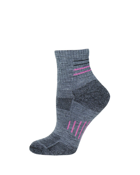 Wise Blend Ladies Merino Wool Blend Hiker Quarter Sock 1 Pair