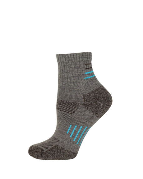 Wise Blend Ladies Merino Wool Blend Hiker Quarter Sock 1 Pair