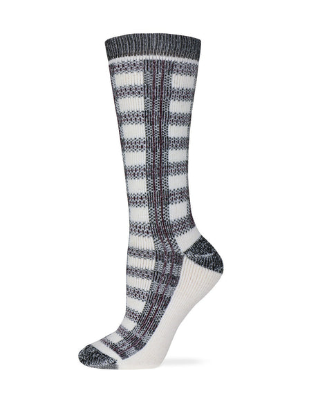 Wise Blend Ladies Merino Wool Blend Plaid Socks 1 Pair