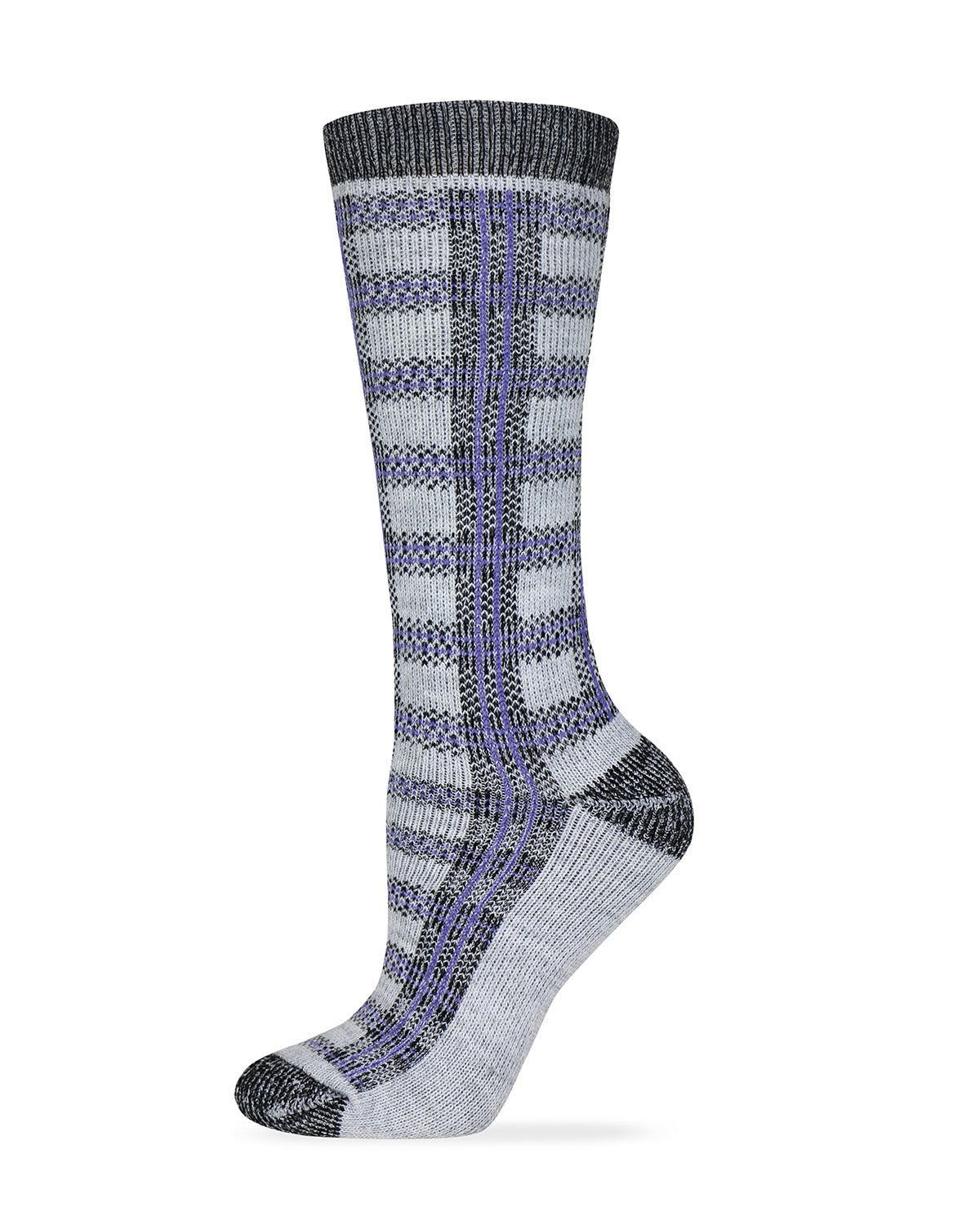 Wise Blend Ladies Merino Wool Blend Plaid Socks 1 Pair