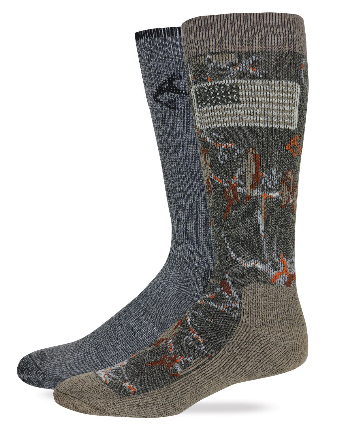 Realtree Men's Ameri-Camo Merino Wool Blend Boot Socks 2 Pack