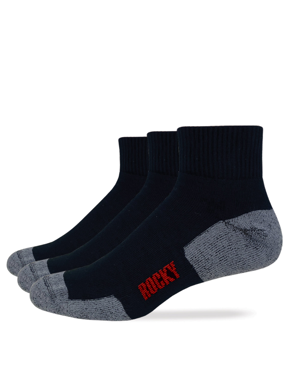 Rocky Cotton Comfort Quarter Sock 3 Pack