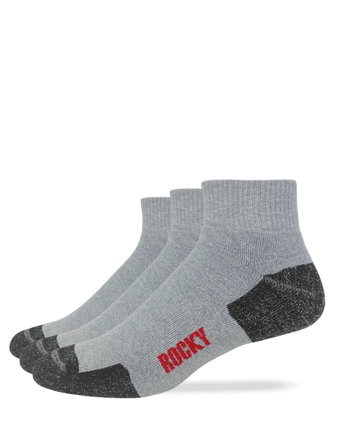 Rocky Cotton Comfort Quarter Sock 3 Pack