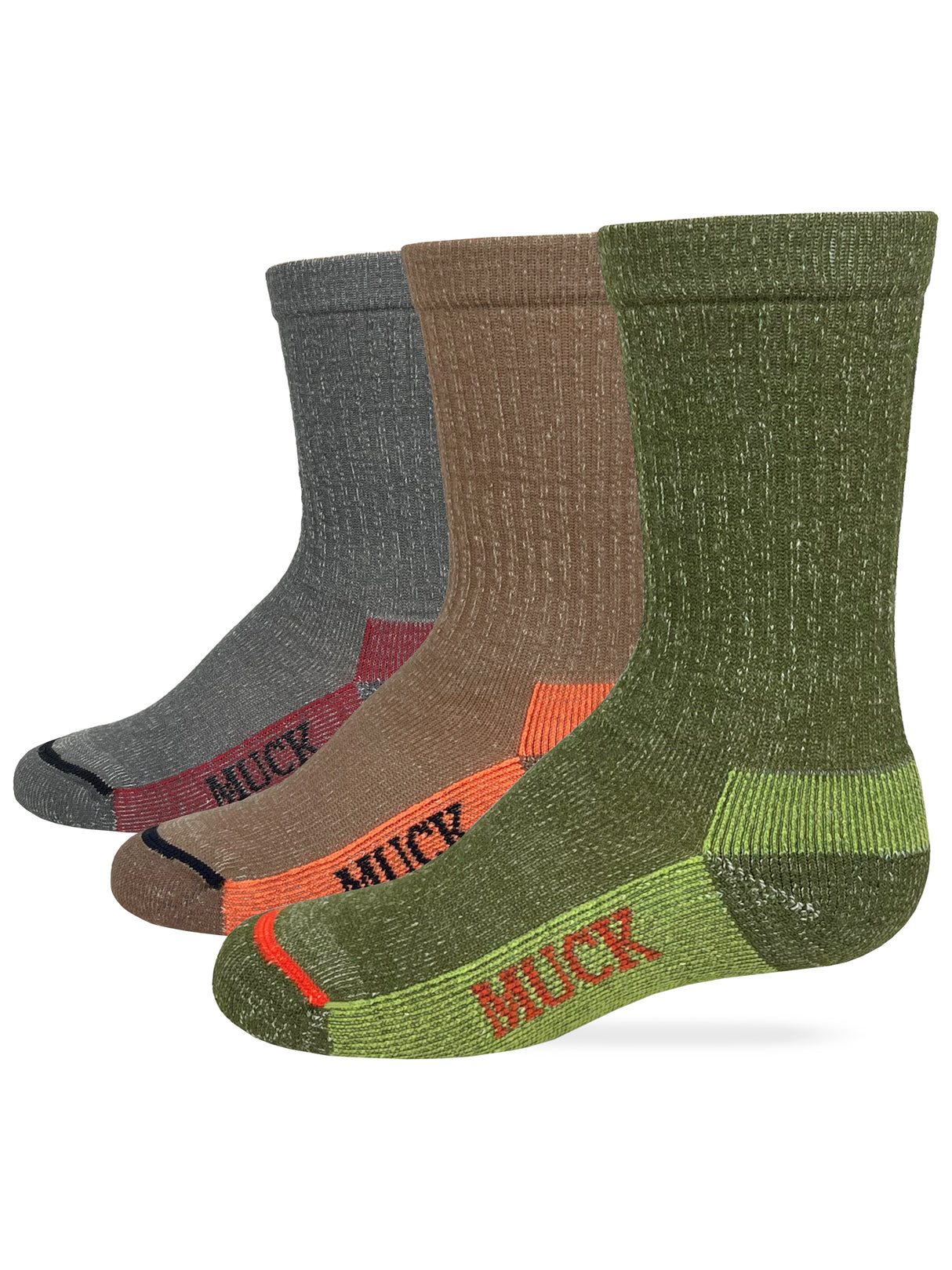 Muck Boot Youth Year Round Merino Wool Boot Socks 2 Pack