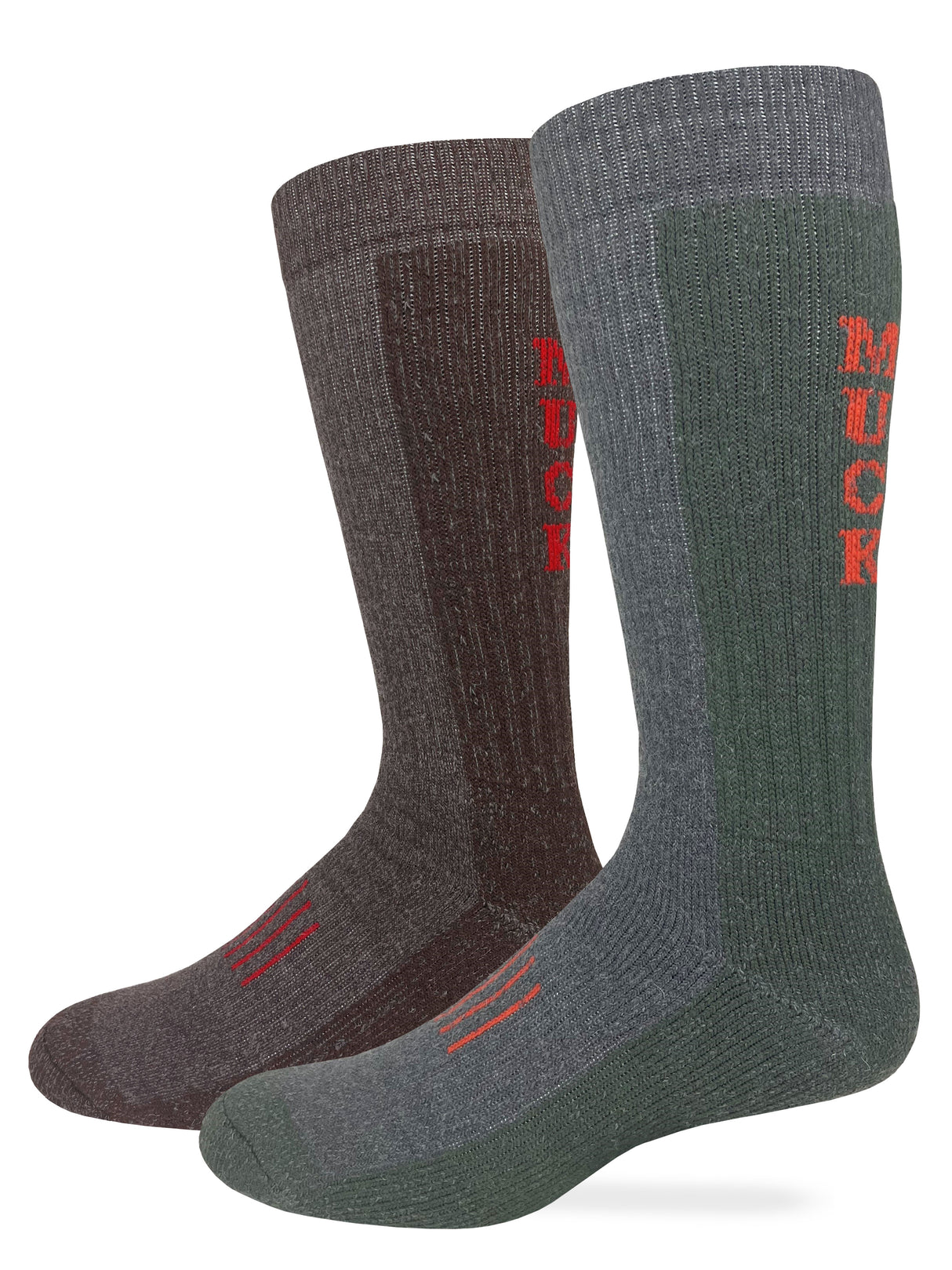 Muck Boot Mens Heavyweight Merino Wool Blend Boot Socks Display - 24 Packs