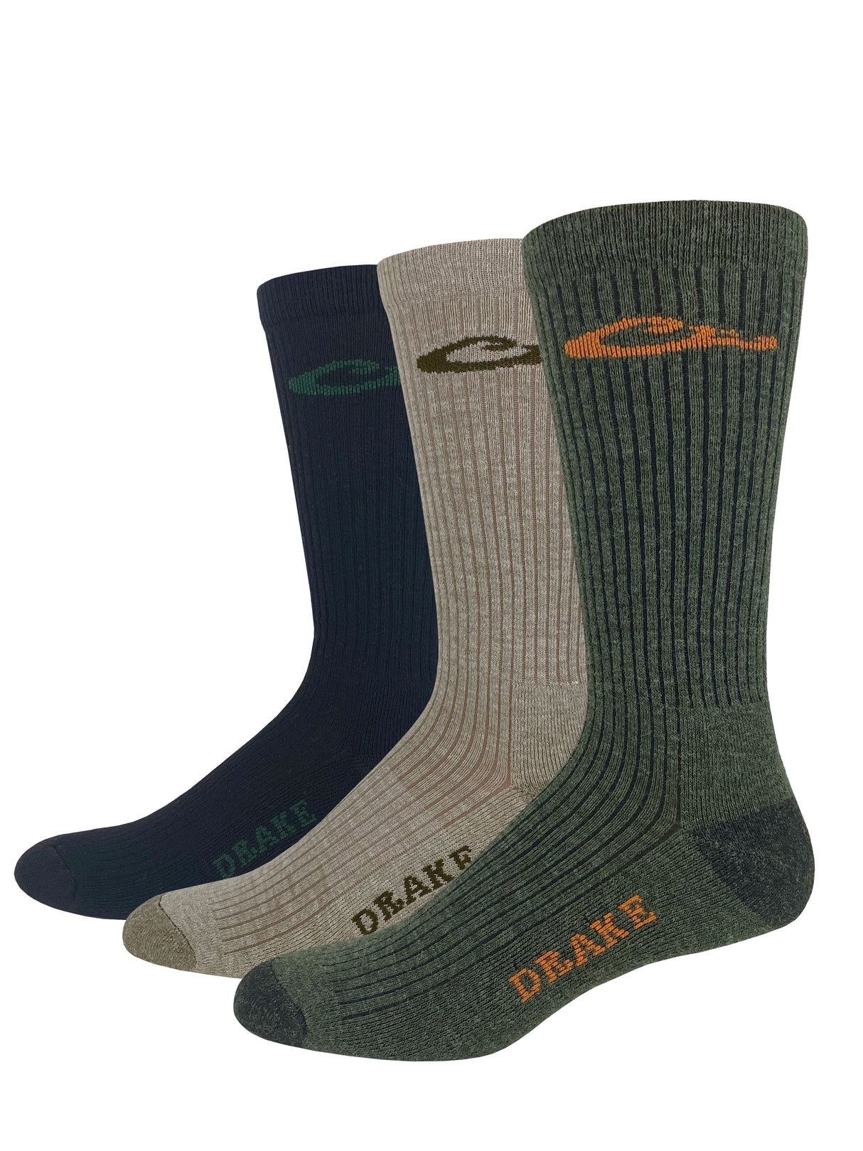 Drake Men's Seamless Toe Merino Wool Blend Crew Socks 1 Pair