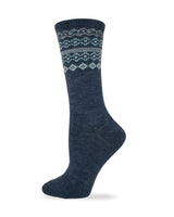 Wise Blend Ladies Fairisle Pattern Crew Sock 1 Pair