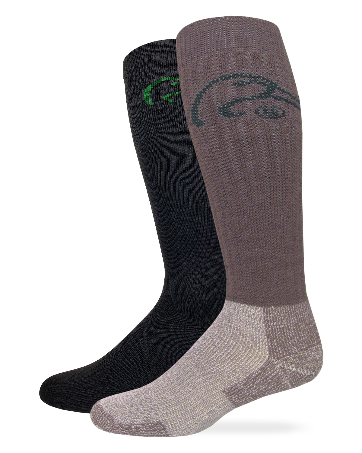 Ducks Unlimited Mens Heavyweight Merino Wool and Liner Tall Boot Socks 2 Pack