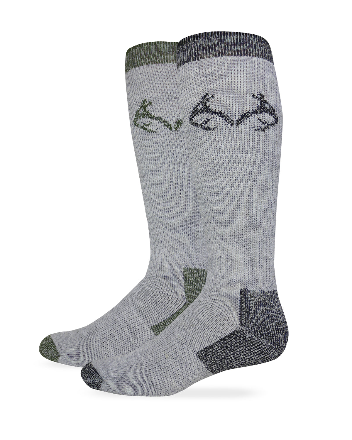 Realtree Men's Merino Wool Blend Moisture Wicking Boot Socks 2 Pack