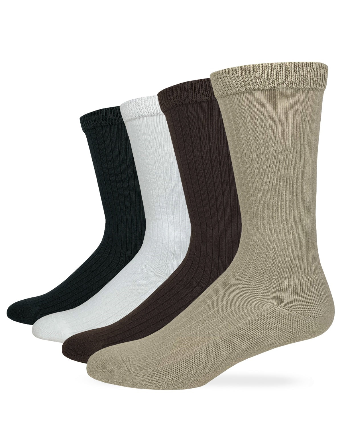 Carolina Ultimate Men's Dress Rib Cotton Comfort Top Socks 2 Pack