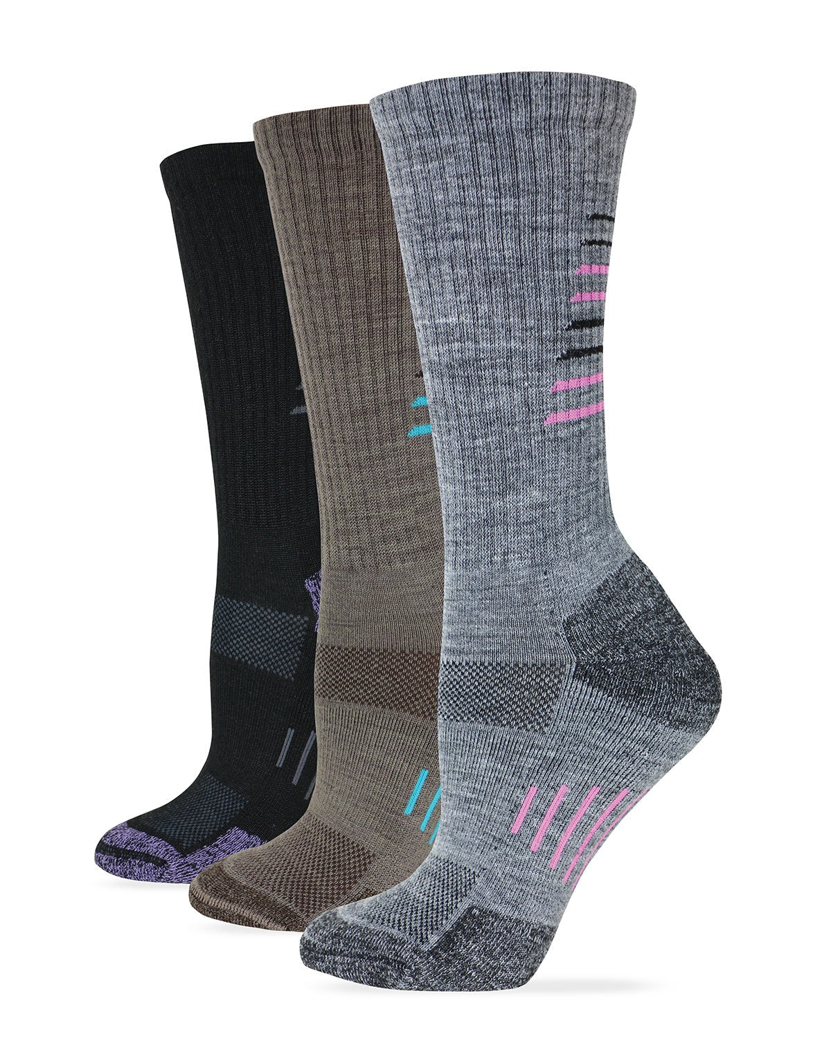 Wise Blend Ladies Merino Wool Blend Hiker Crew Socks 1 Pair