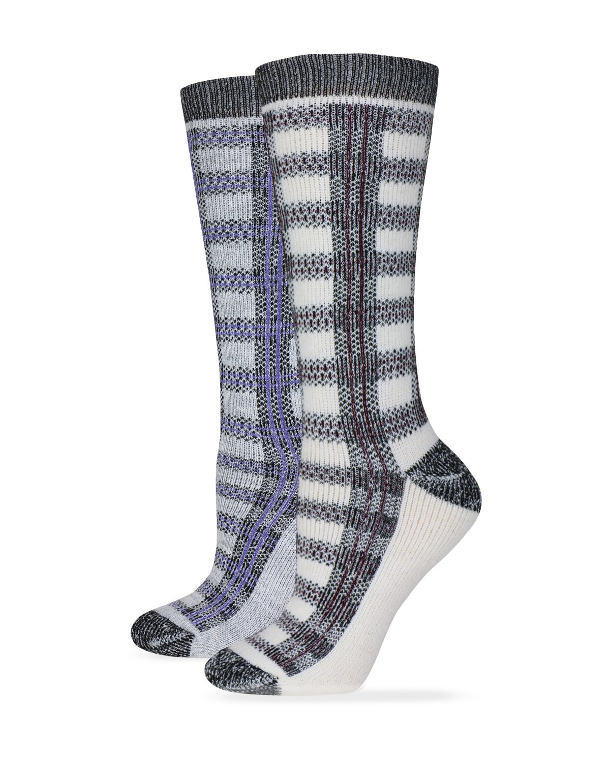 Wise Blend Ladies Merino Wool Blend Plaid Socks 1 Pair