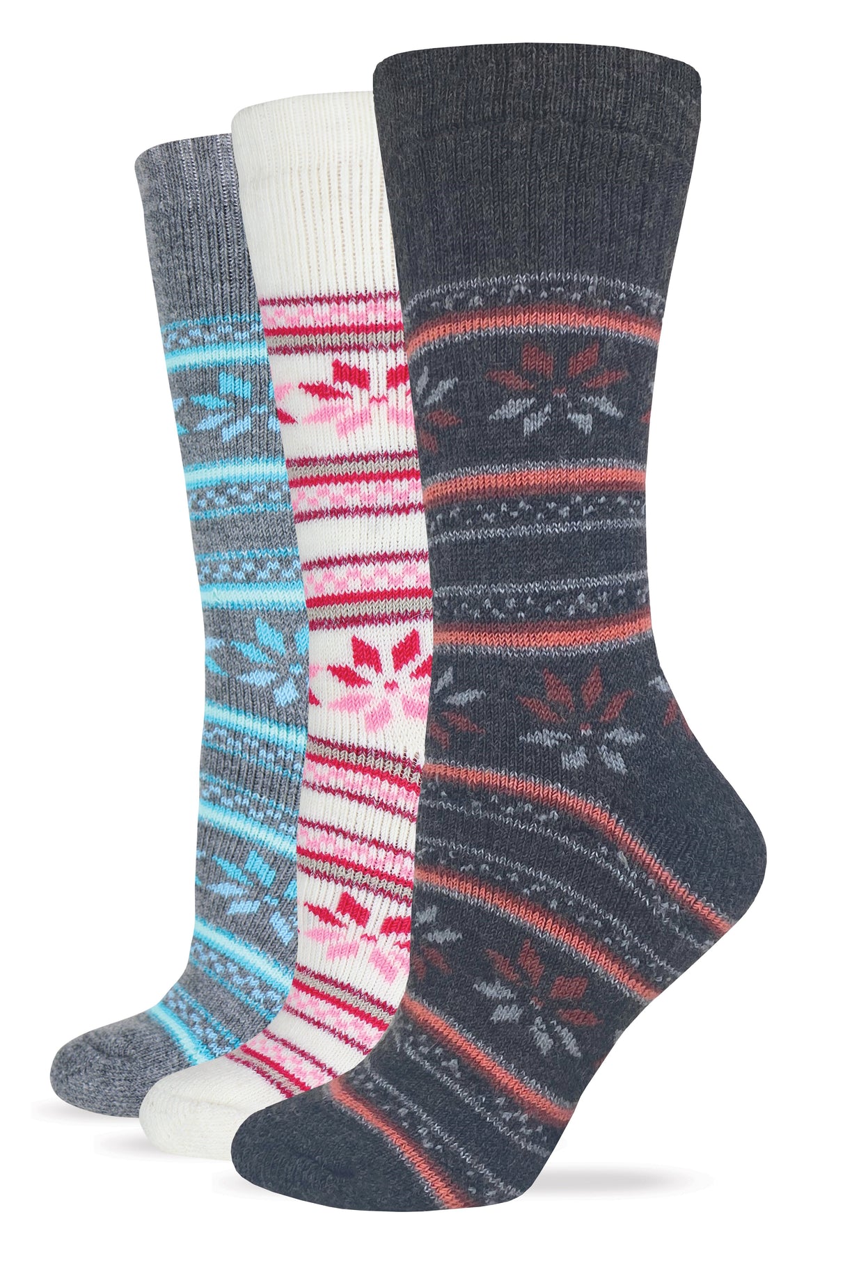 Wise Blend Ladies Merino Wool Blend Floral Frost Socks 1 Pair