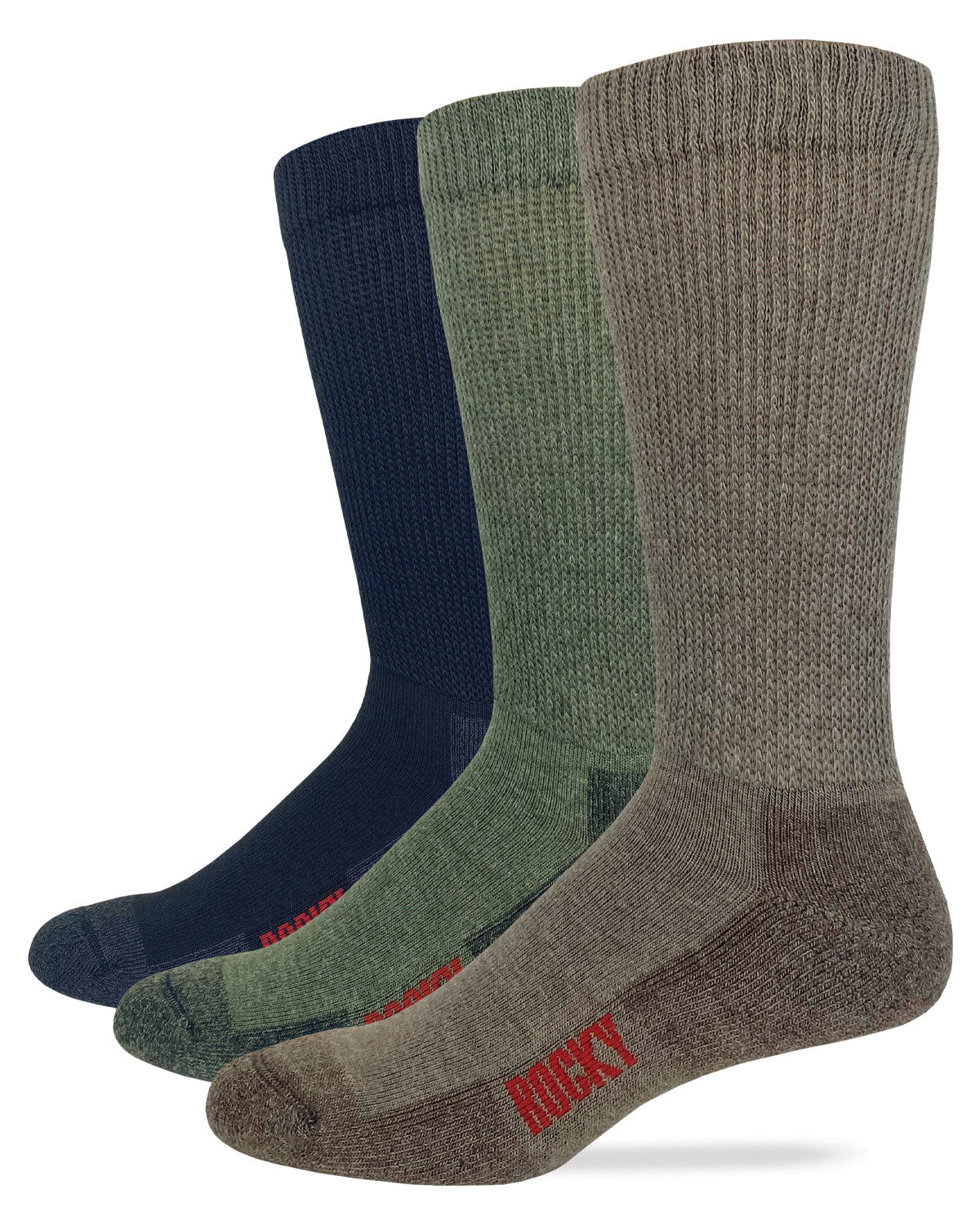 Rocky Mens Non Binding Merino Wool Blend Boot Socks 1 Pair