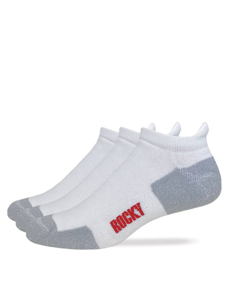 Rocky Mens Cotton Full Cushion Low Cut Heel Tab Socks 3 Pack