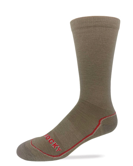 Rocky Mens Merino Wool Lightweight Year Round Crew Socks 1 Pair