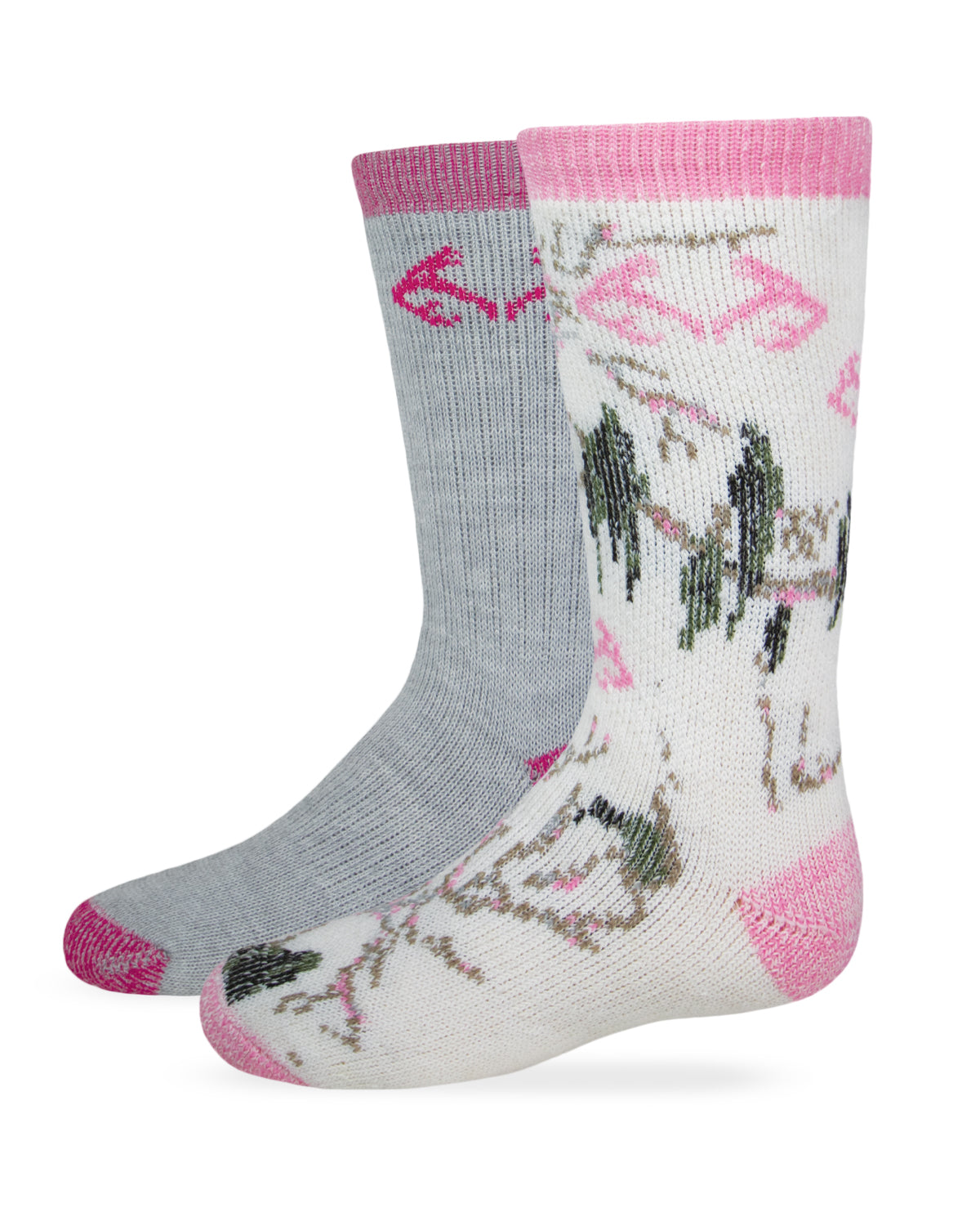 Realtree Girl's Camo Merino Wool Blend Boot Socks 2 Pack