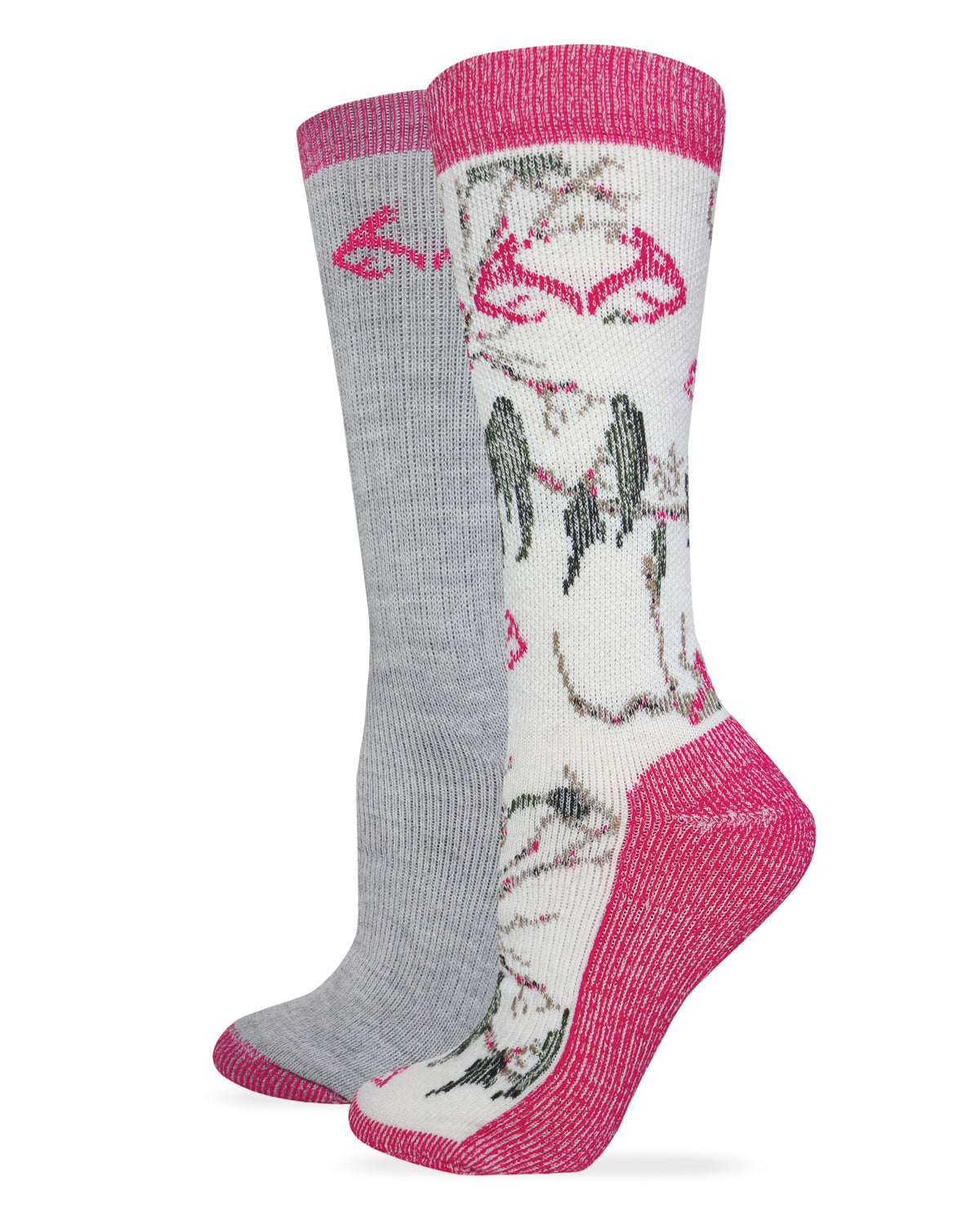 Realtree Ladies Snow Camo Merino Wool Blend Socks 2 Pack