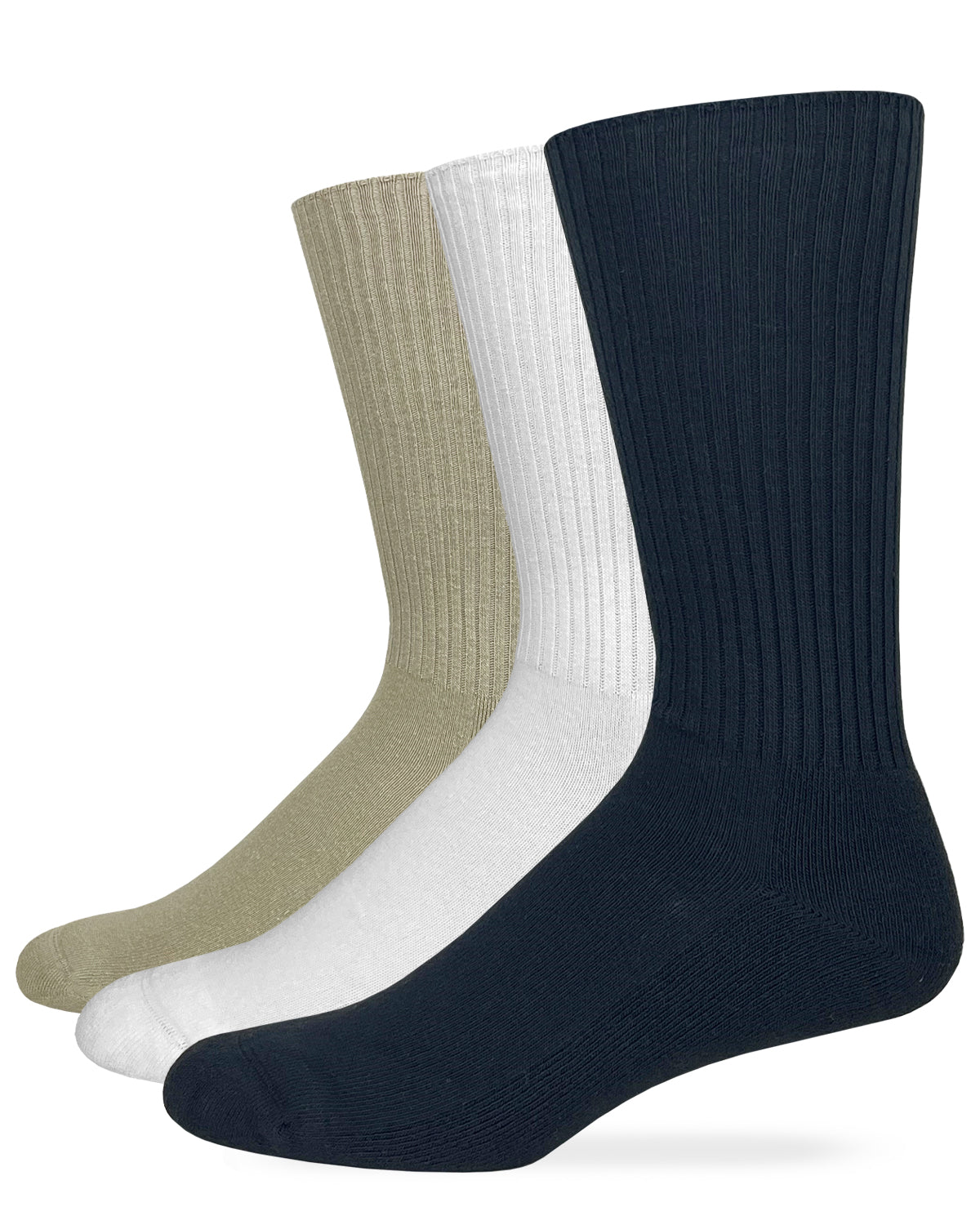 Carolina Ultimate Non-Binding Seamless Toe Cotton Crew Socks 2 Pack