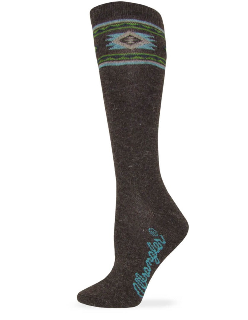 Wrangler Ladies Angora Aztec Knee High Socks 1 Pair