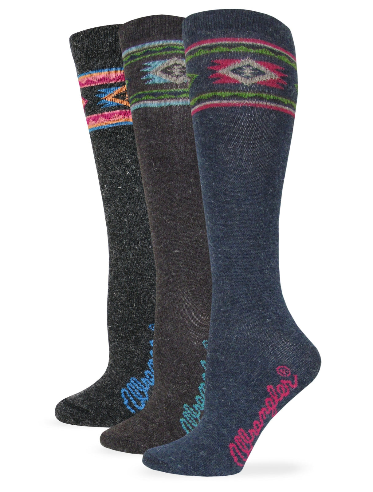 Wrangler Ladies Angora Aztec Knee High Socks 1 Pair